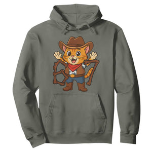 Funny Six Seven Meme Cowcat Hoodie Gen Alpha Slang Gift TS12 Military Green Print Your Wear