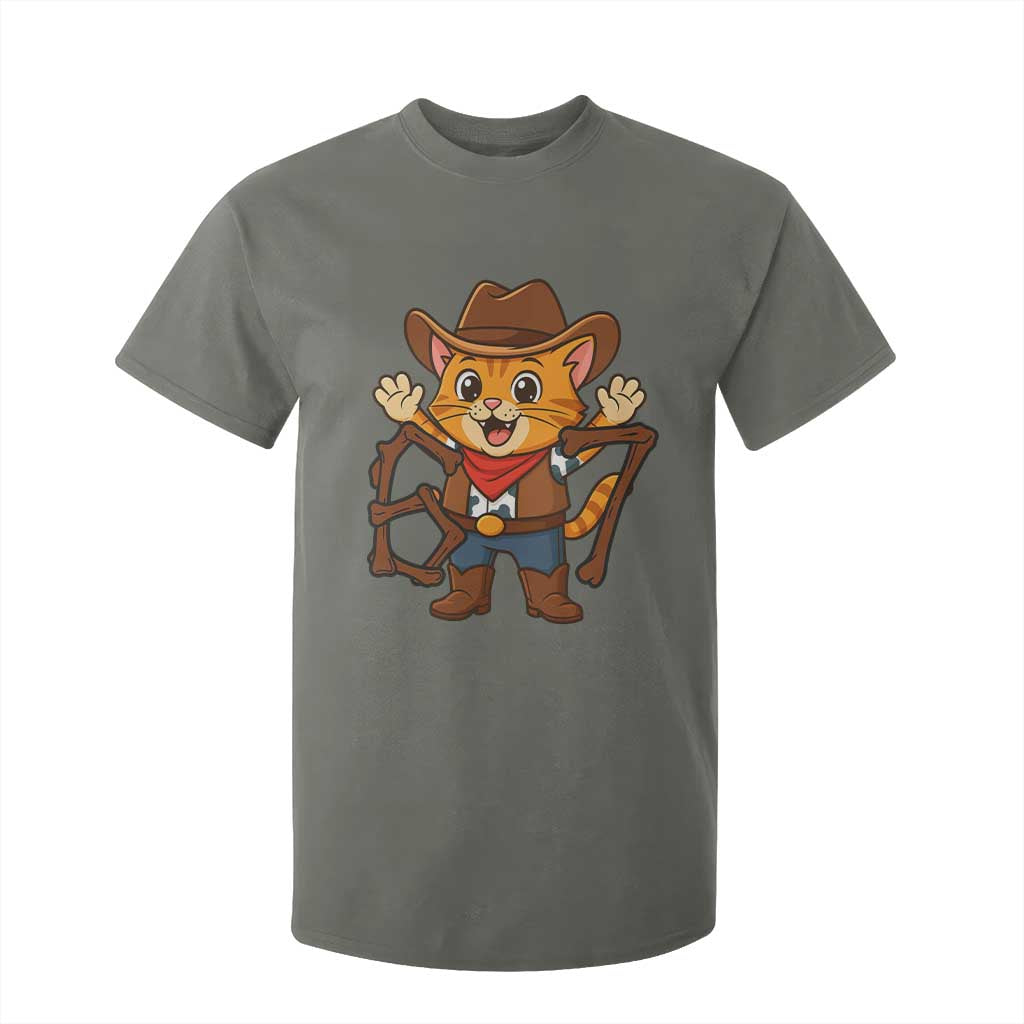 Funny Six Seven Meme Cowcat T Shirt For Kid Gen Alpha Slang Gift TS12 Military Green Print Your Wear