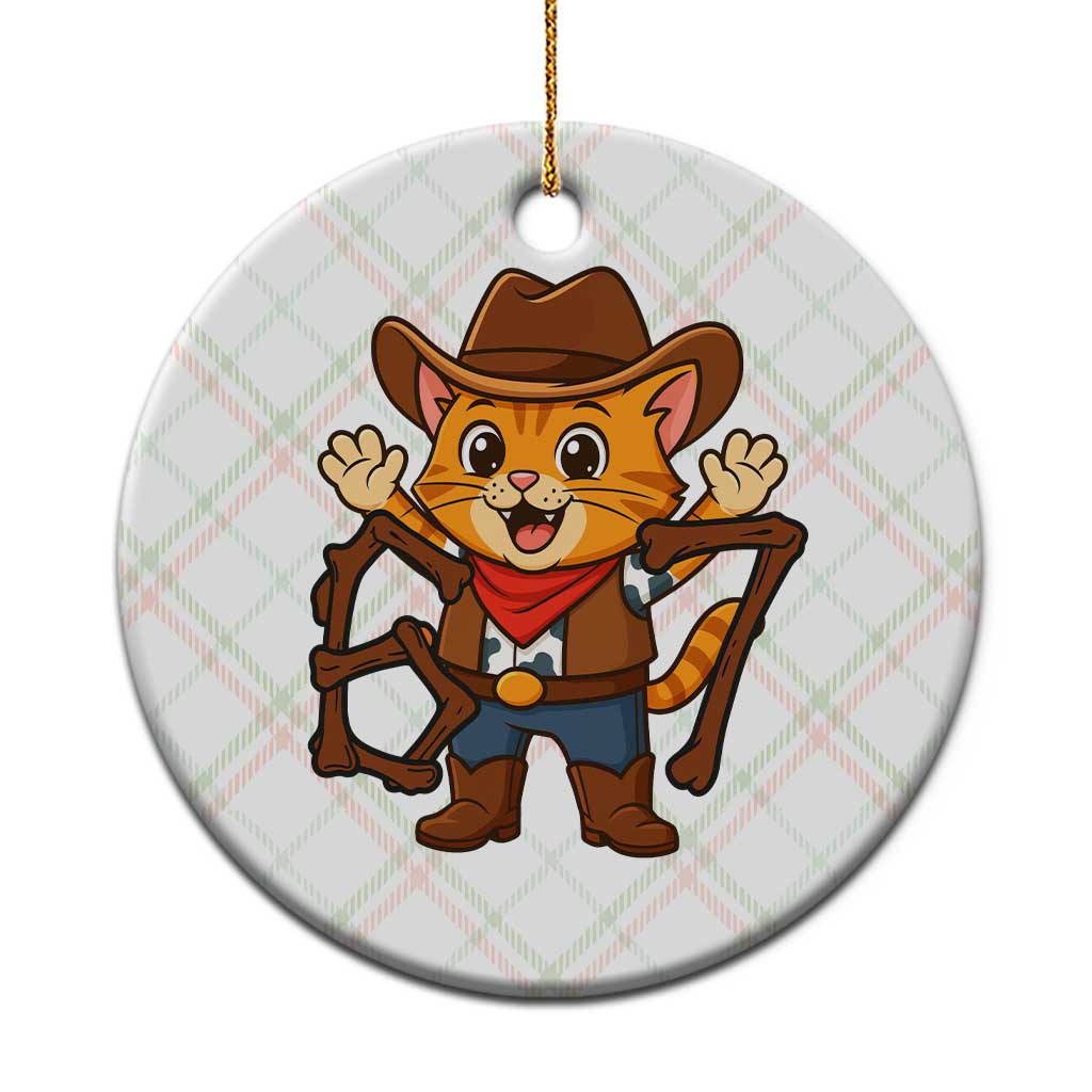 Funny Six Seven Meme Cowcat Ceramic Ornament Gen Alpha Slang Gift TS12 1pc Christmas Plaid Print Your Wear