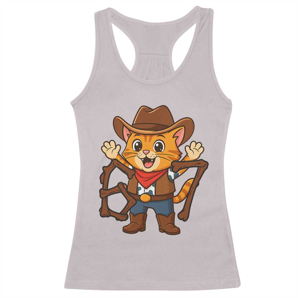 Funny Six Seven Meme Cowcat Racerback Tank Top Gen Alpha Slang Gift TS12 Ice Gray Print Your Wear