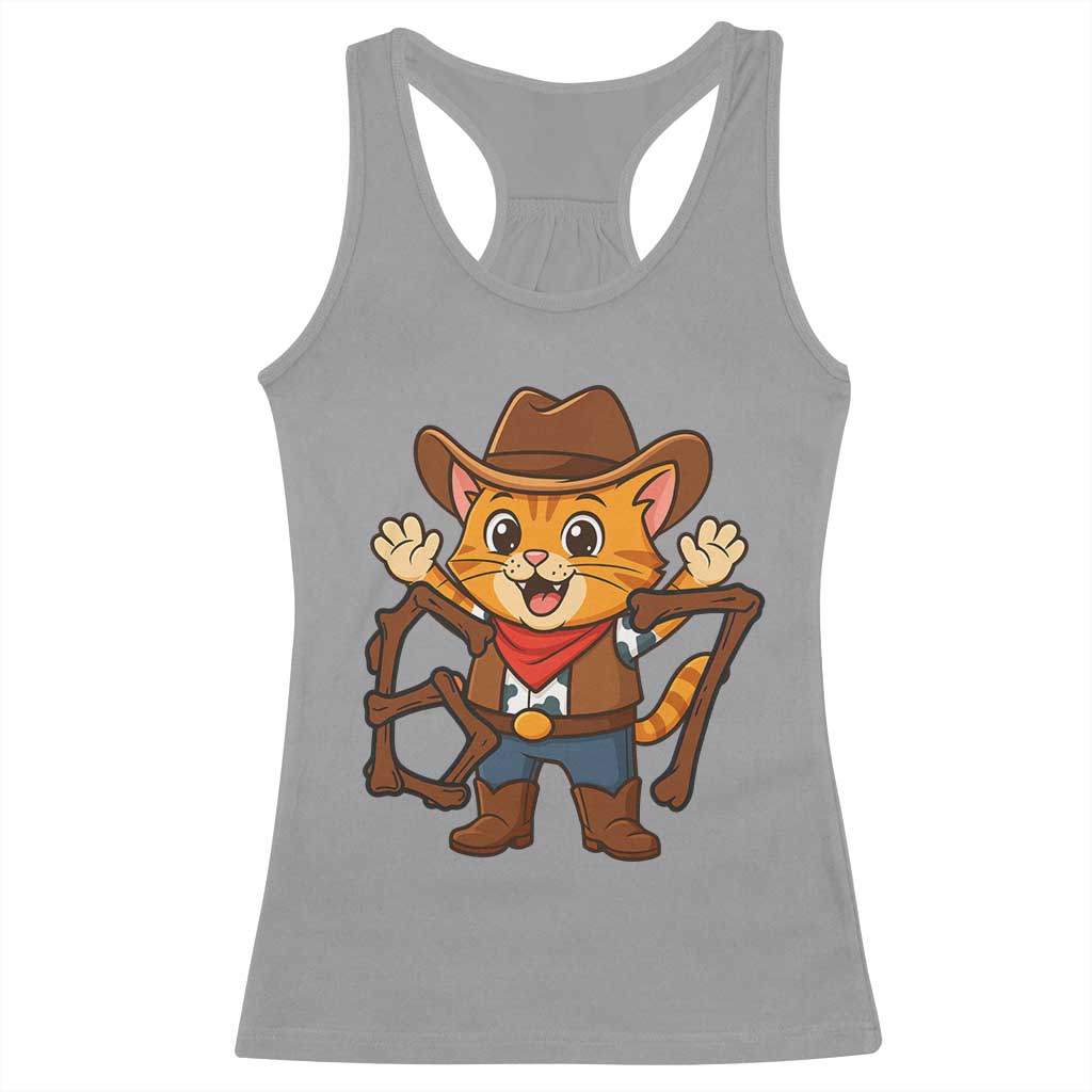 Funny Six Seven Meme Cowcat Racerback Tank Top Gen Alpha Slang Gift TS12 Sport Gray Print Your Wear