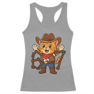 Funny Six Seven Meme Cowcat Racerback Tank Top Gen Alpha Slang Gift TS12 Sport Gray Print Your Wear