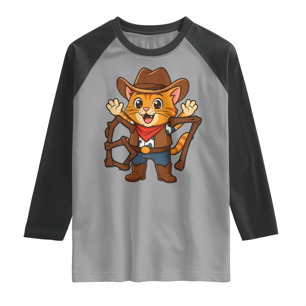 Funny Six Seven Meme Cowcat Raglan Shirt Gen Alpha Slang Gift TS12 Sport Gray Black Print Your Wear