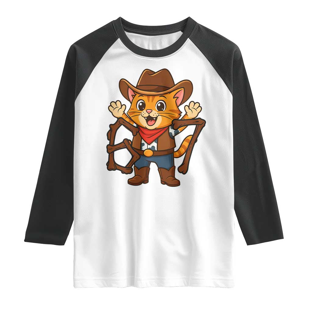 Funny Six Seven Meme Cowcat Raglan Shirt Gen Alpha Slang Gift TS12 White Black Print Your Wear