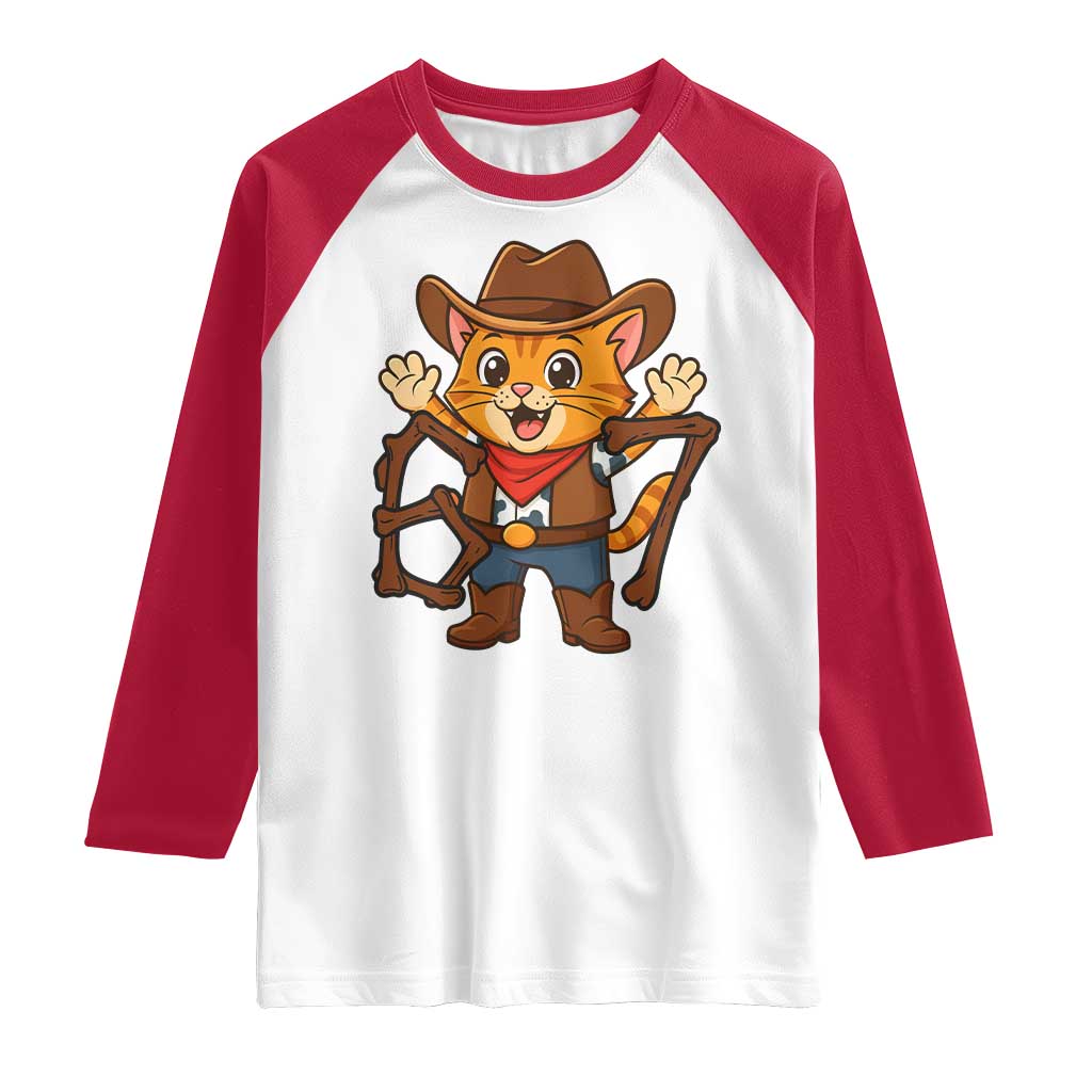 Funny Six Seven Meme Cowcat Raglan Shirt Gen Alpha Slang Gift TS12 White Red Print Your Wear