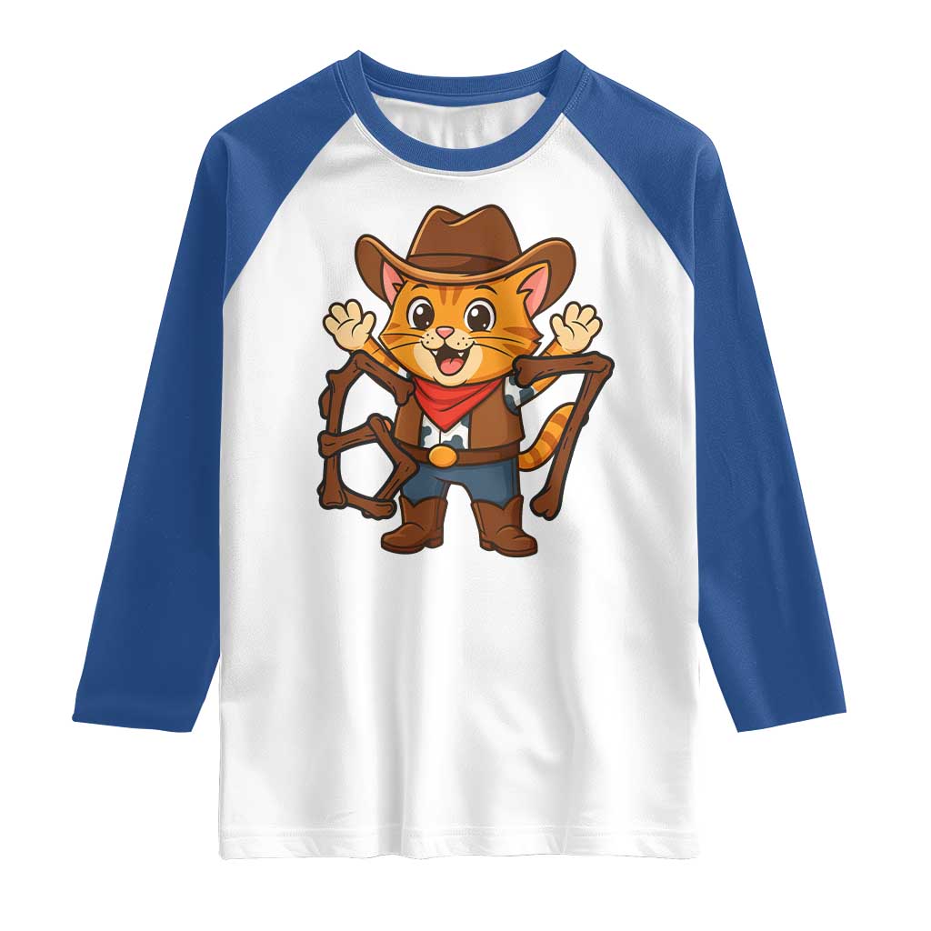 Funny Six Seven Meme Cowcat Raglan Shirt Gen Alpha Slang Gift TS12 White Royal Print Your Wear