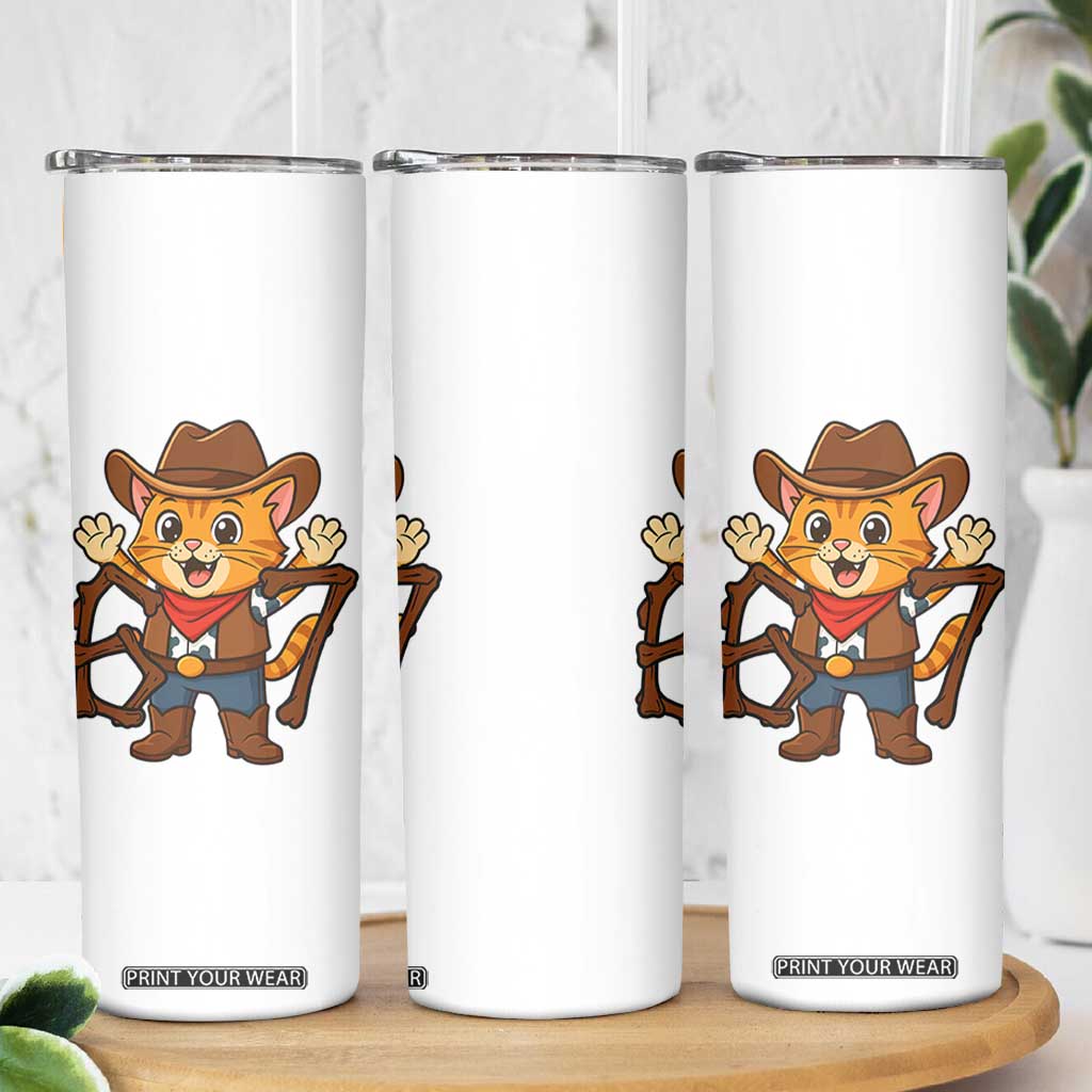 Funny Six Seven Meme Cowcat Skinny Tumbler Gen Alpha Slang Gift TS12 Print Your Wear