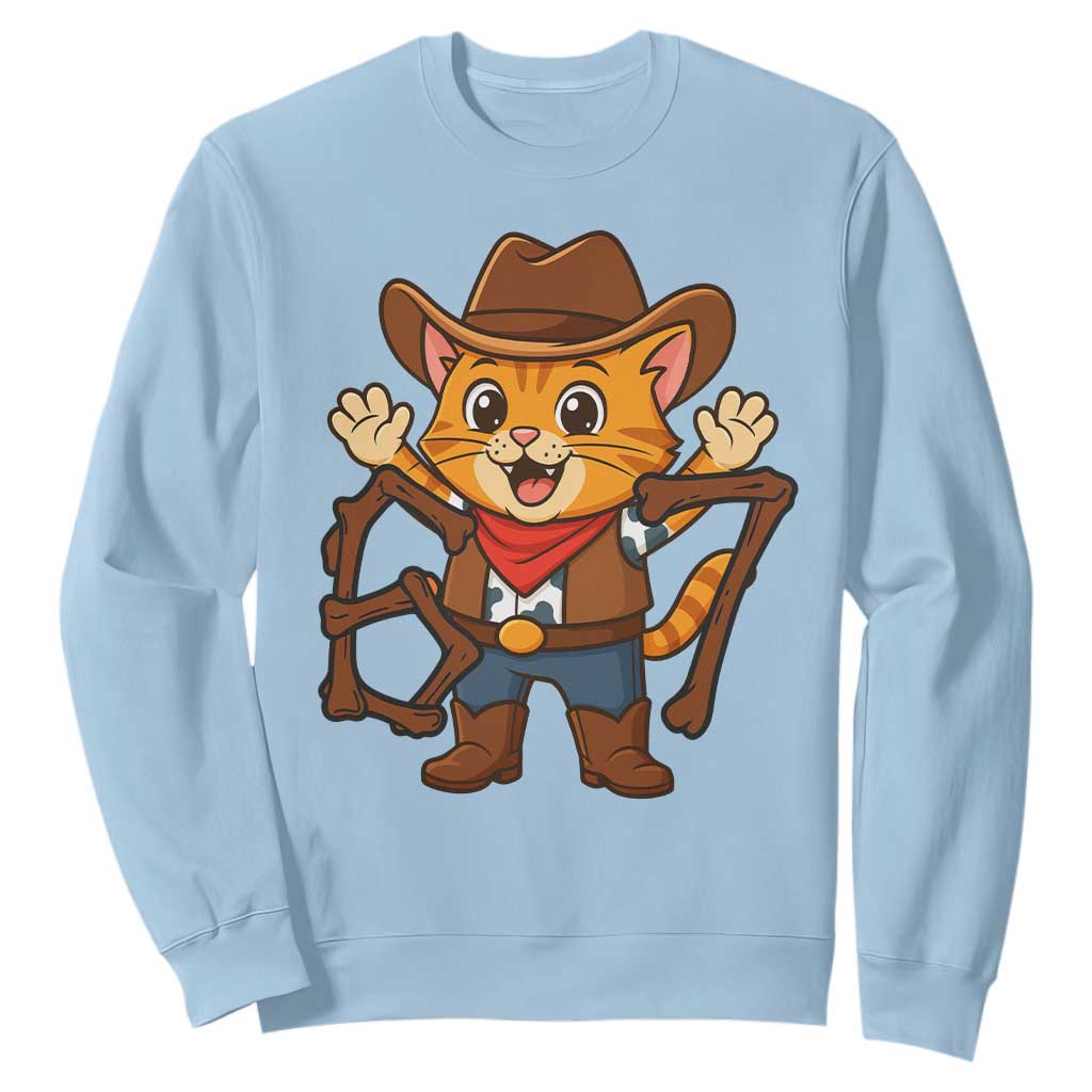 Funny Six Seven Meme Cowcat Sweatshirt Gen Alpha Slang Gift TS12 Light Blue Print Your Wear