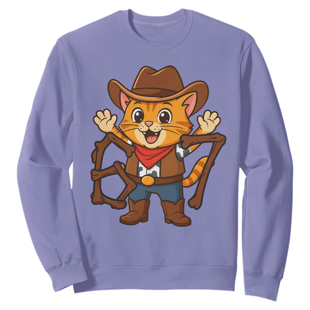 Funny Six Seven Meme Cowcat Sweatshirt Gen Alpha Slang Gift TS12 Violet Print Your Wear