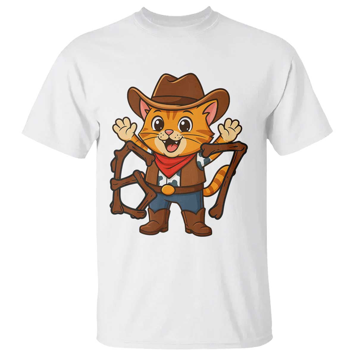 Funny Six Seven Meme Cowcat T Shirt Gen Alpha Slang Gift TS12 White Print Your Wear