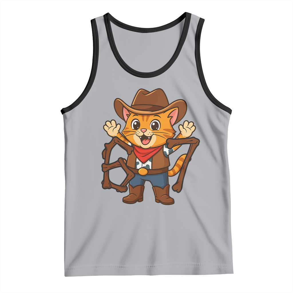 Funny Six Seven Meme Cowcat Tank Top Gen Alpha Slang Gift TS12 Athletic Heather Black Print Your Wear