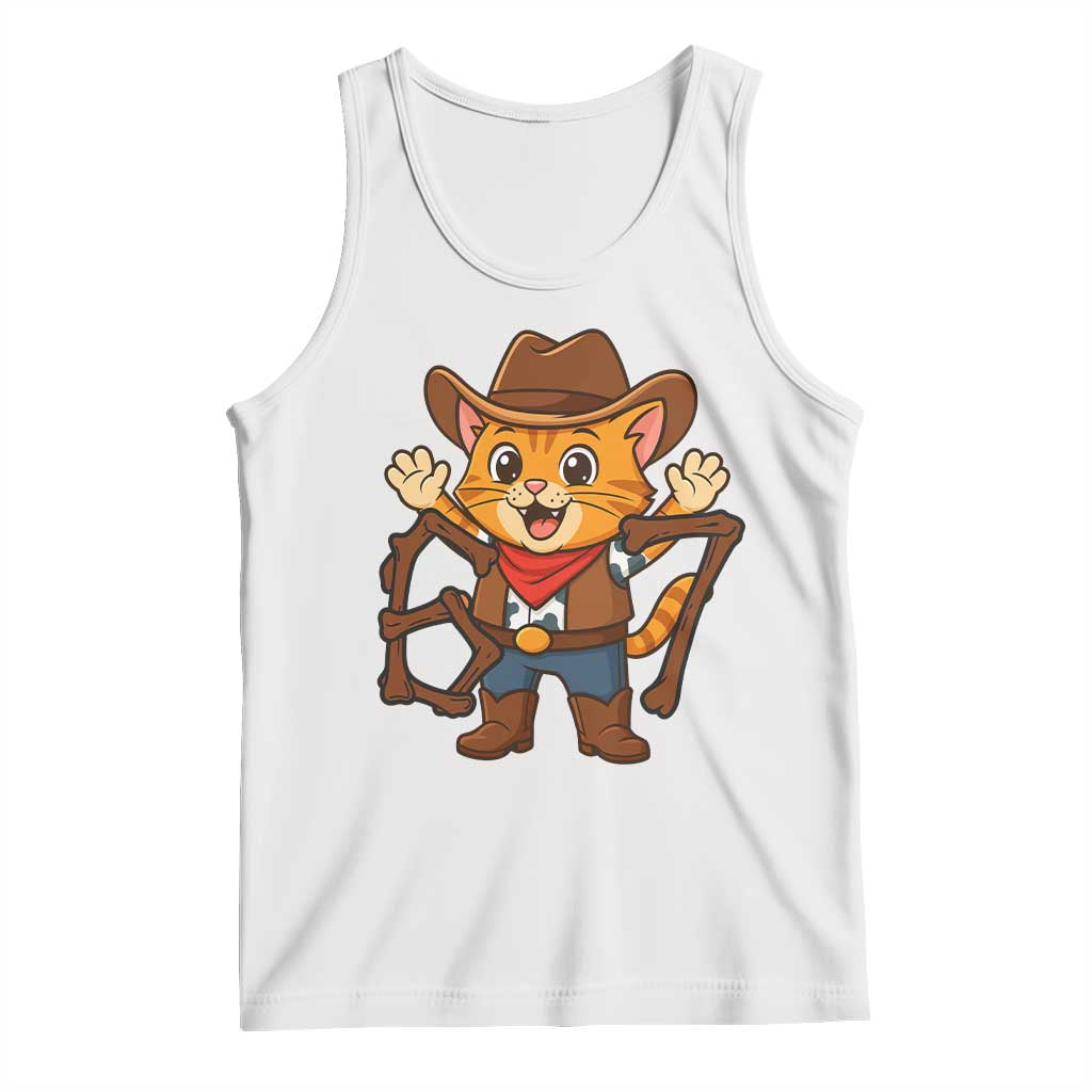 Funny Six Seven Meme Cowcat Tank Top Gen Alpha Slang Gift TS12 White Print Your Wear