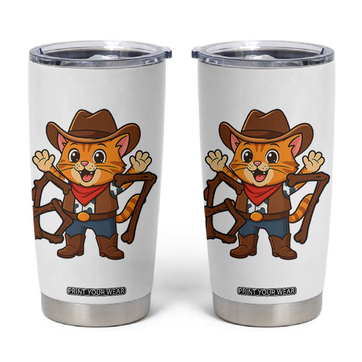 Funny Six Seven Meme Cowcat Tumbler Cup Gen Alpha Slang Gift TS12 White Print Your Wear
