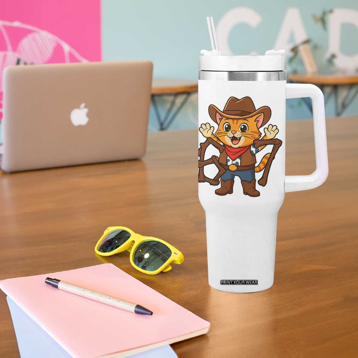 Funny Six Seven Meme Cowcat Tumbler With Handle Gen Alpha Slang Gift TS12 Print Your Wear
