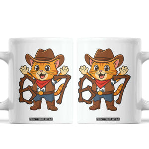 Funny Six Seven Meme Cowcat Coffee Mug Gen Alpha Slang Gift TS12 White Print Your Wear