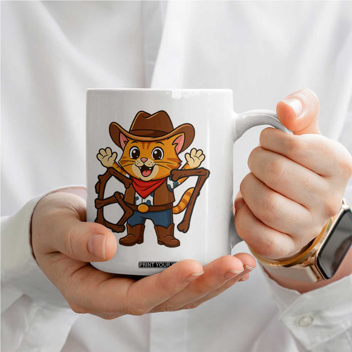 Funny Six Seven Meme Cowcat Coffee Mug Gen Alpha Slang Gift TS12 Print Your Wear