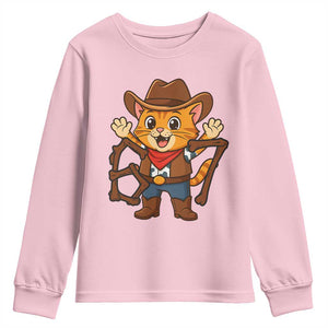 Funny Six Seven Meme Cowcat Youth Sweatshirt Gen Alpha Slang Gift TS12 Light Pink Print Your Wear