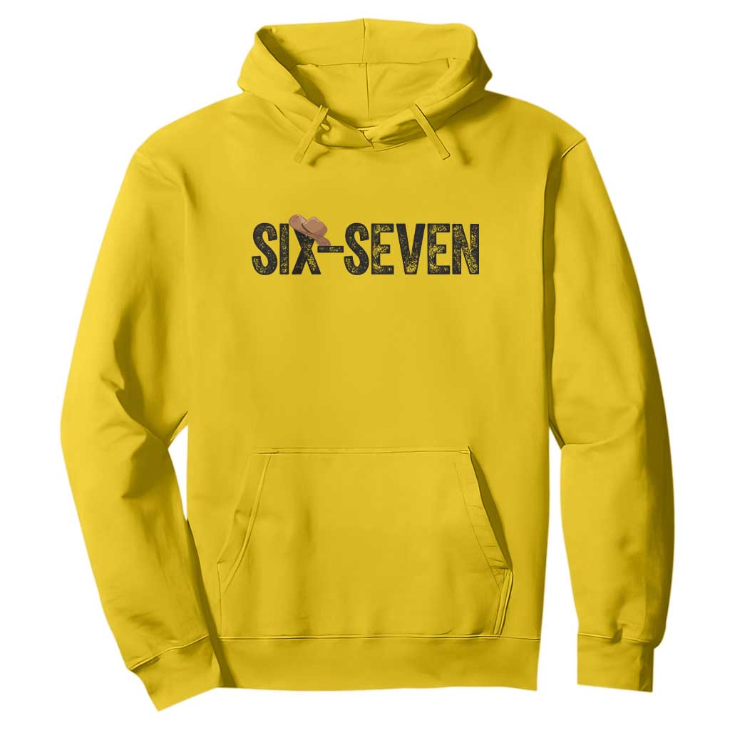 Six Seven Meme Gen Alpha Cowboy Hat Hoodie Funny Western Gift TS12 Daisy Print Your Wear