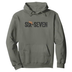 Six Seven Meme Gen Alpha Cowboy Hat Hoodie Funny Western Gift TS12 Military Green Print Your Wear
