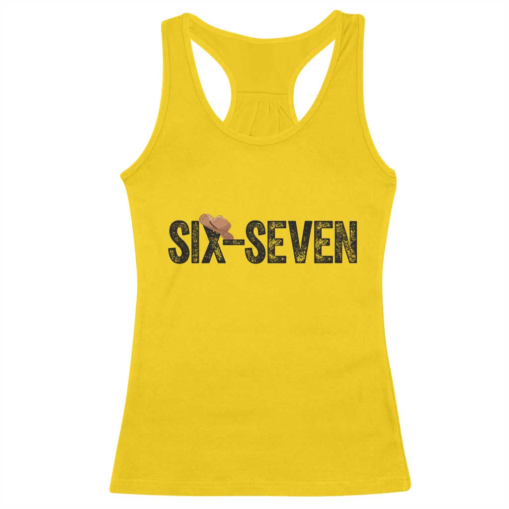 Six Seven Meme Gen Alpha Cowboy Hat Racerback Tank Top Funny Western Gift TS12 Daisy Print Your Wear