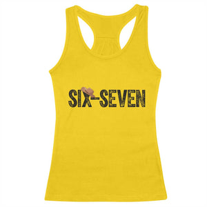 Six Seven Meme Gen Alpha Cowboy Hat Racerback Tank Top Funny Western Gift TS12 Daisy Print Your Wear
