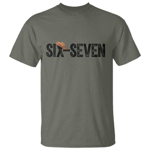 Six Seven Meme Gen Alpha Cowboy Hat T Shirt Funny Western Gift TS12 Military Green Print Your Wear