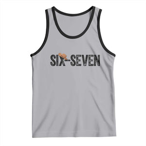 Six Seven Meme Gen Alpha Cowboy Hat Tank Top Funny Western Gift TS12 Athletic Heather Black Print Your Wear