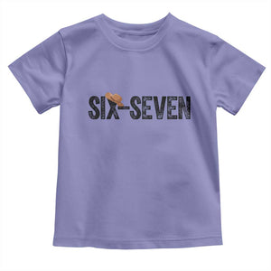 Six Seven Meme Gen Alpha Cowboy Hat Toddler T Shirt Funny Western Gift TS12 Violet Print Your Wear