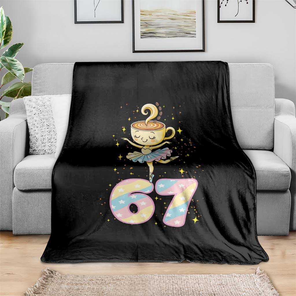 Funny Ballerina Cappuccina Ballet Six Seven Throw Blanket Brainrot Meme Pastel Gift TS12 Print Your Wear