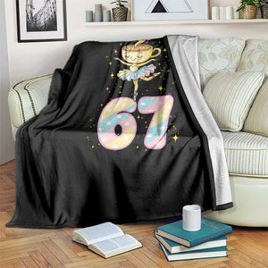 Funny Ballerina Cappuccina Ballet Six Seven Throw Blanket Brainrot Meme Pastel Gift TS12 Print Your Wear