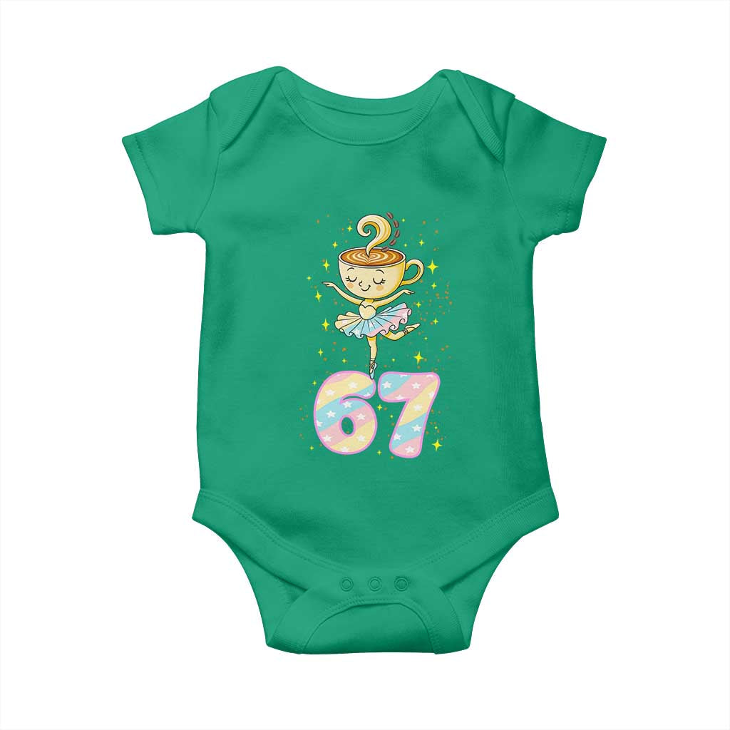 Funny Ballerina Cappuccina Ballet Six Seven Baby Onesie Brainrot Meme Pastel Gift TS12 Irish Green Print Your Wear