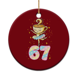 Funny Ballerina Cappuccina Ballet Six Seven Ceramic Ornament Brainrot Meme Pastel Gift TS12 1pc Red Print Your Wear