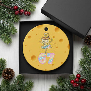 Funny Ballerina Cappuccina Ballet Six Seven Ceramic Ornament Brainrot Meme Pastel Gift TS12 1pc Yellow Cheese Print Your Wear