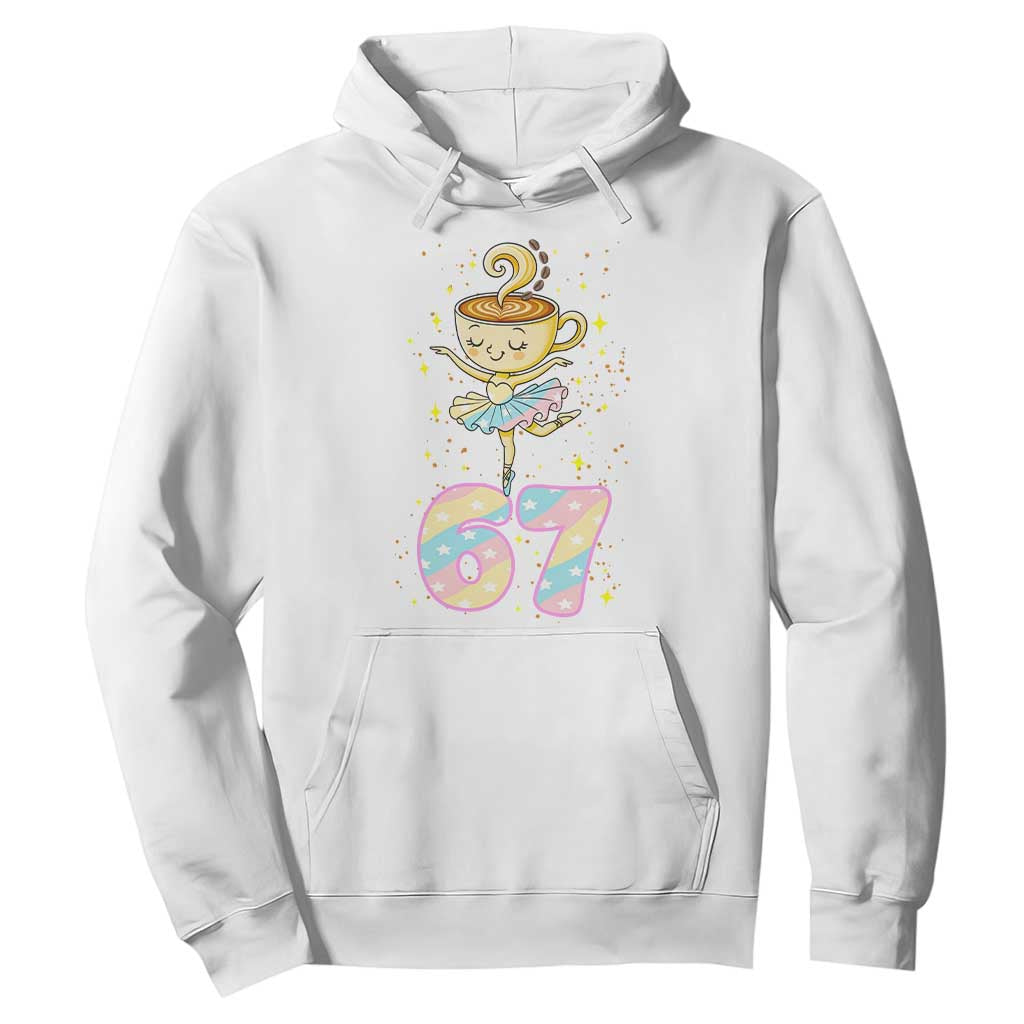 Funny Ballerina Cappuccina Ballet Six Seven Hoodie Brainrot Meme Pastel Gift TS12 White Print Your Wear