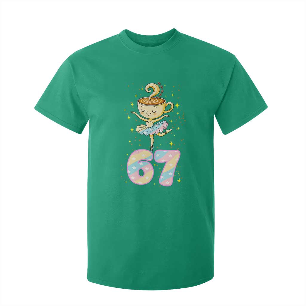 Funny Ballerina Cappuccina Ballet Six Seven T Shirt For Kid Brainrot Meme Pastel Gift TS12 Irish Green Print Your Wear