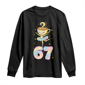 Funny Ballerina Cappuccina Ballet Six Seven Long Sleeve Shirt Brainrot Meme Pastel Gift TS12 Black Print Your Wear