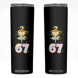 Funny Ballerina Cappuccina Ballet Six Seven Skinny Tumbler Brainrot Meme Pastel Gift TS12 Black Print Your Wear