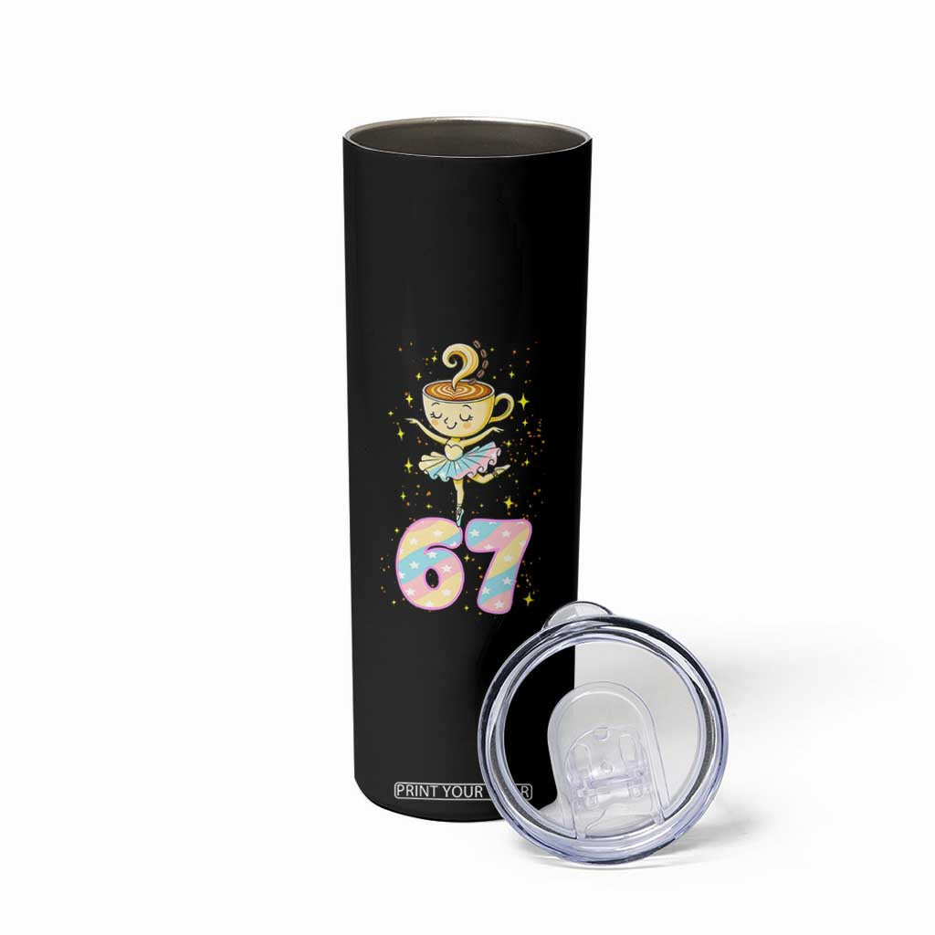 Funny Ballerina Cappuccina Ballet Six Seven Skinny Tumbler Brainrot Meme Pastel Gift TS12 Print Your Wear
