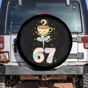Funny Ballerina Cappuccina Ballet Six Seven Spare Tire Cover Brainrot Meme Pastel Gift TS12 No hole Black Print Your Wear