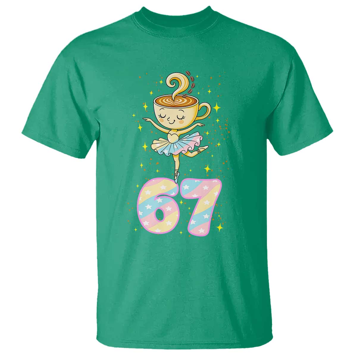 Funny Ballerina Cappuccina Ballet Six Seven T Shirt Brainrot Meme Pastel Gift TS12 Irish Green Print Your Wear
