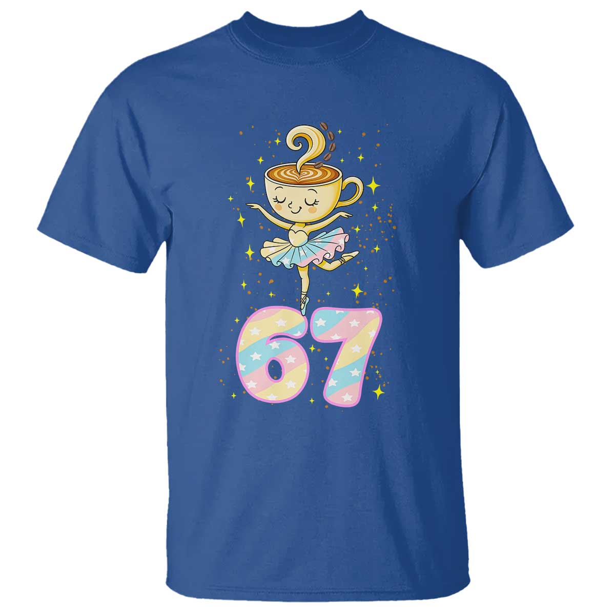 Funny Ballerina Cappuccina Ballet Six Seven T Shirt Brainrot Meme Pastel Gift TS12 Royal Blue Print Your Wear