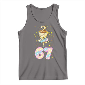 Funny Ballerina Cappuccina Ballet Six Seven Tank Top Brainrot Meme Pastel Gift TS12 Deep Heather Print Your Wear