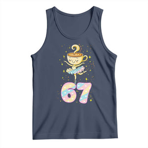 Funny Ballerina Cappuccina Ballet Six Seven Tank Top Brainrot Meme Pastel Gift TS12 Navy Print Your Wear