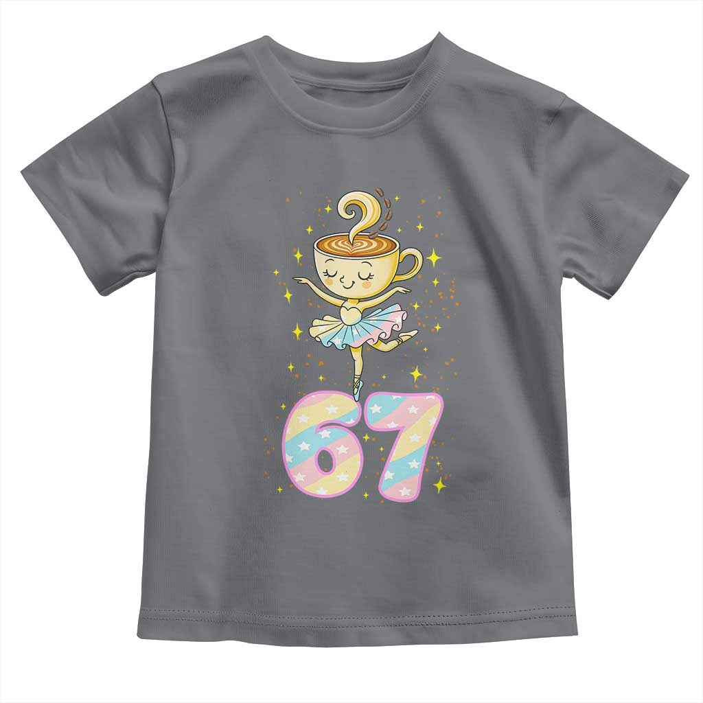 Funny Ballerina Cappuccina Ballet Six Seven Toddler T Shirt Brainrot Meme Pastel Gift TS12 Charcoal Print Your Wear
