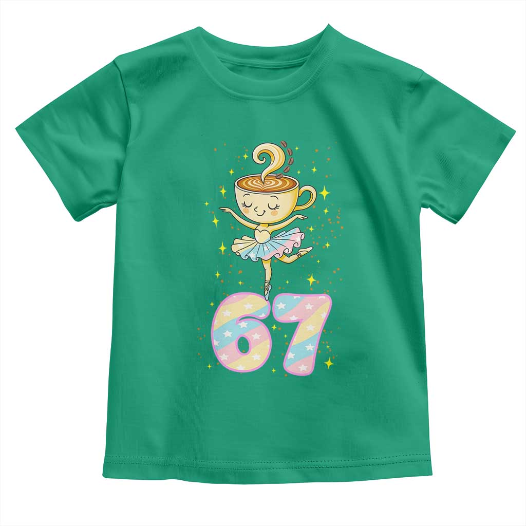 Funny Ballerina Cappuccina Ballet Six Seven Toddler T Shirt Brainrot Meme Pastel Gift TS12 Irish Green Print Your Wear