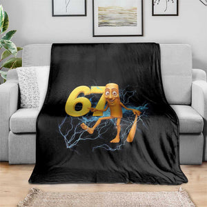 Tung Tung Sahur Six Seven Meme Throw Blanket Funny Gen Z Alpha Gift TS12 Print Your Wear