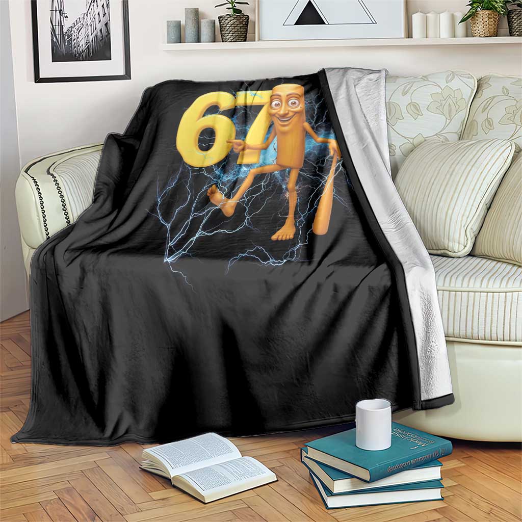 Tung Tung Sahur Six Seven Meme Throw Blanket Funny Gen Z Alpha Gift TS12 Print Your Wear