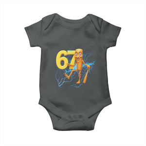 Tung Tung Sahur Six Seven Meme Baby Onesie Funny Gen Z Alpha Gift TS12 Dark Heather Print Your Wear