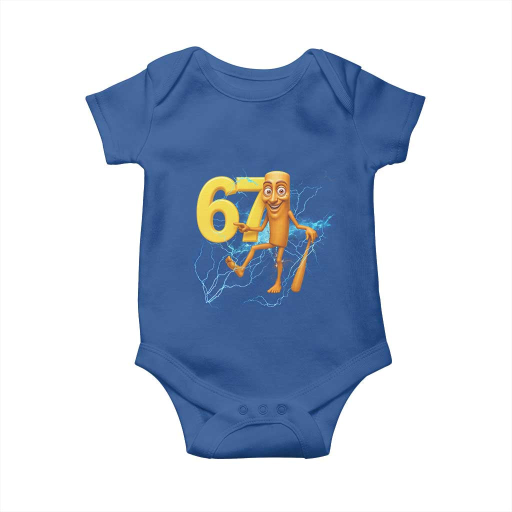 Tung Tung Sahur Six Seven Meme Baby Onesie Funny Gen Z Alpha Gift TS12 Royal Blue Print Your Wear