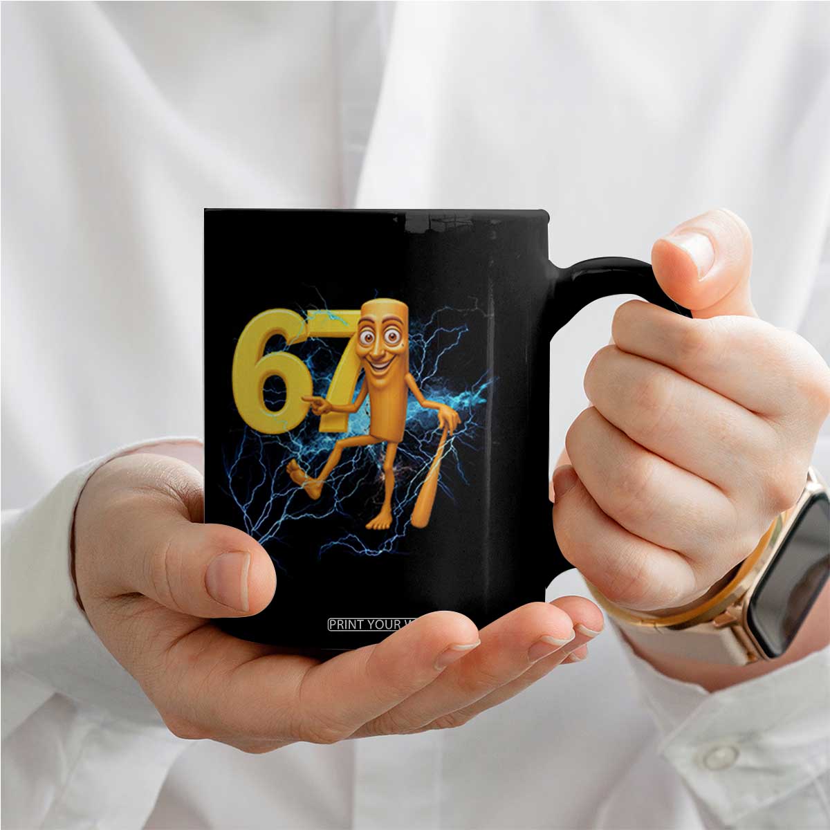 Tung Tung Sahur Six Seven Meme Coffee Mug Funny Gen Z Alpha Gift TS12 Print Your Wear